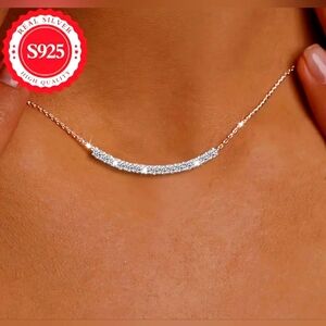 Elegant S925 Silver Smile Pendant Necklace for Women - 4.3g, Hupoallergenic.